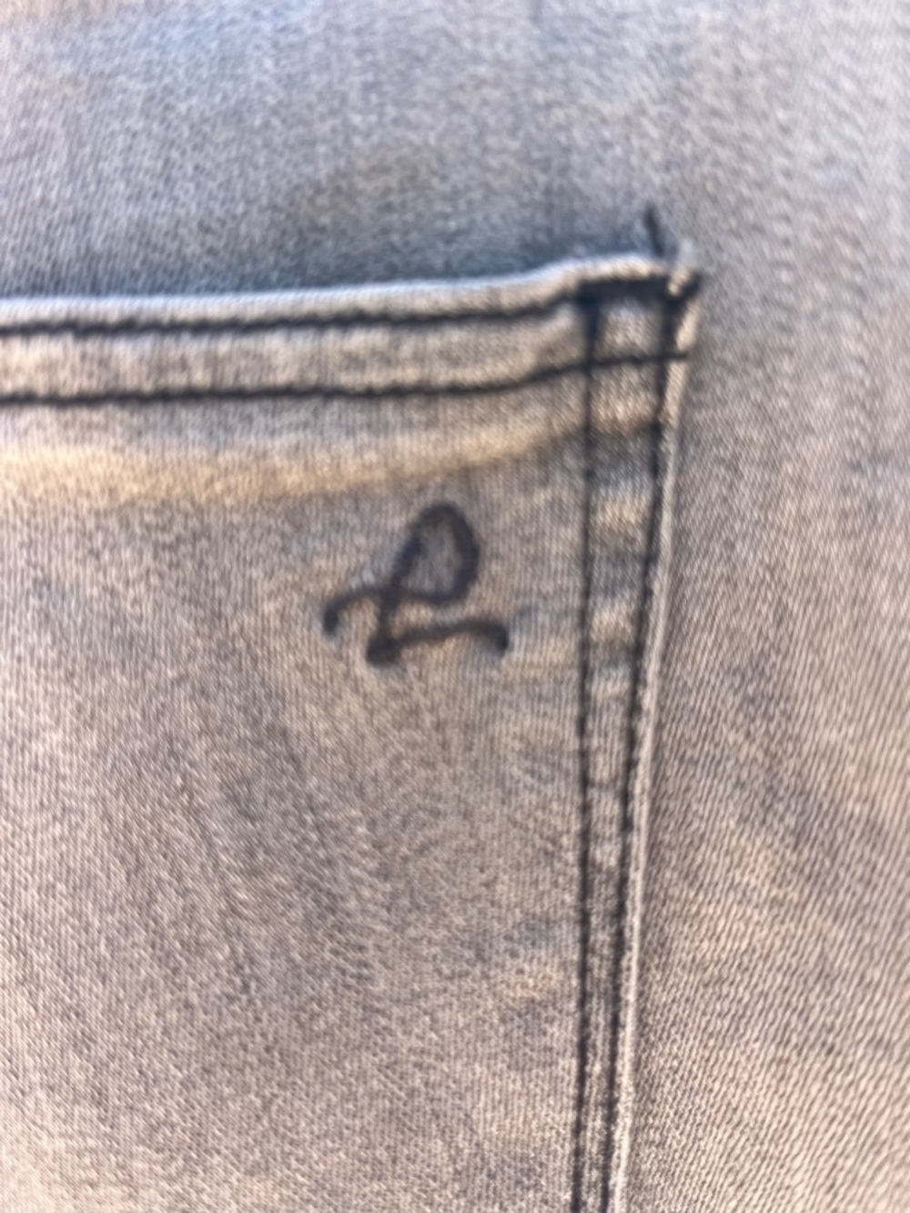 DL1961 Farrow High-Rise Skinny Jeans Raymond Gray Stripe Size 34 - Picture 6 of 10